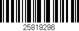 Código de barras (EAN, GTIN, SKU, ISBN): '25819296'