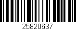 Código de barras (EAN, GTIN, SKU, ISBN): '25820637'