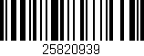 Código de barras (EAN, GTIN, SKU, ISBN): '25820939'