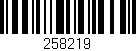 Código de barras (EAN, GTIN, SKU, ISBN): '258219'