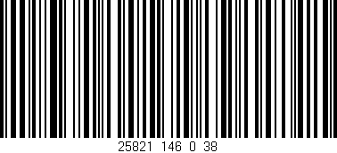 Código de barras (EAN, GTIN, SKU, ISBN): '25821_146_0_38'