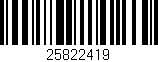Código de barras (EAN, GTIN, SKU, ISBN): '25822419'