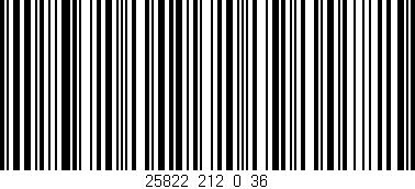 Código de barras (EAN, GTIN, SKU, ISBN): '25822_212_0_36'