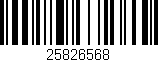 Código de barras (EAN, GTIN, SKU, ISBN): '25826568'