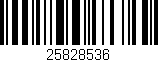 Código de barras (EAN, GTIN, SKU, ISBN): '25828536'