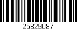 Código de barras (EAN, GTIN, SKU, ISBN): '25829087'