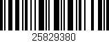 Código de barras (EAN, GTIN, SKU, ISBN): '25829380'