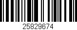 Código de barras (EAN, GTIN, SKU, ISBN): '25829674'