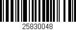 Código de barras (EAN, GTIN, SKU, ISBN): '25830048'