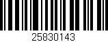 Código de barras (EAN, GTIN, SKU, ISBN): '25830143'