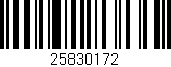 Código de barras (EAN, GTIN, SKU, ISBN): '25830172'