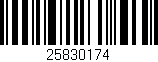 Código de barras (EAN, GTIN, SKU, ISBN): '25830174'