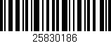 Código de barras (EAN, GTIN, SKU, ISBN): '25830186'