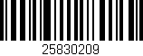 Código de barras (EAN, GTIN, SKU, ISBN): '25830209'