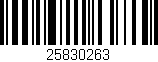 Código de barras (EAN, GTIN, SKU, ISBN): '25830263'