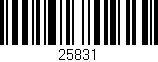 Código de barras (EAN, GTIN, SKU, ISBN): '25831'