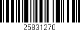 Código de barras (EAN, GTIN, SKU, ISBN): '25831270'