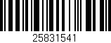 Código de barras (EAN, GTIN, SKU, ISBN): '25831541'