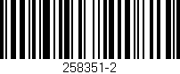 Código de barras (EAN, GTIN, SKU, ISBN): '258351-2'