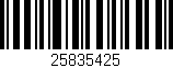 Código de barras (EAN, GTIN, SKU, ISBN): '25835425'