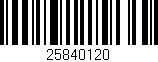 Código de barras (EAN, GTIN, SKU, ISBN): '25840120'