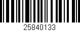 Código de barras (EAN, GTIN, SKU, ISBN): '25840133'
