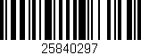 Código de barras (EAN, GTIN, SKU, ISBN): '25840297'