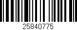 Código de barras (EAN, GTIN, SKU, ISBN): '25840775'