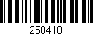 Código de barras (EAN, GTIN, SKU, ISBN): '258418'
