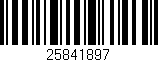 Código de barras (EAN, GTIN, SKU, ISBN): '25841897'