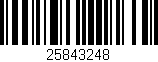 Código de barras (EAN, GTIN, SKU, ISBN): '25843248'