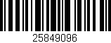 Código de barras (EAN, GTIN, SKU, ISBN): '25849096'