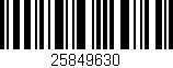 Código de barras (EAN, GTIN, SKU, ISBN): '25849630'