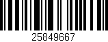 Código de barras (EAN, GTIN, SKU, ISBN): '25849667'