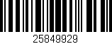 Código de barras (EAN, GTIN, SKU, ISBN): '25849929'