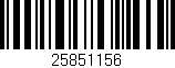 Código de barras (EAN, GTIN, SKU, ISBN): '25851156'