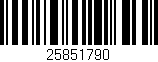 Código de barras (EAN, GTIN, SKU, ISBN): '25851790'