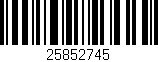 Código de barras (EAN, GTIN, SKU, ISBN): '25852745'
