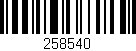 Código de barras (EAN, GTIN, SKU, ISBN): '258540'