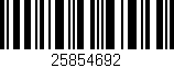 Código de barras (EAN, GTIN, SKU, ISBN): '25854692'