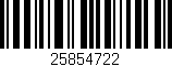 Código de barras (EAN, GTIN, SKU, ISBN): '25854722'
