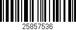 Código de barras (EAN, GTIN, SKU, ISBN): '25857536'