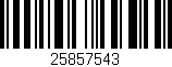 Código de barras (EAN, GTIN, SKU, ISBN): '25857543'