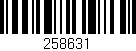 Código de barras (EAN, GTIN, SKU, ISBN): '258631'