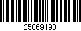 Código de barras (EAN, GTIN, SKU, ISBN): '25869193'