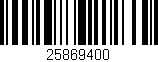 Código de barras (EAN, GTIN, SKU, ISBN): '25869400'