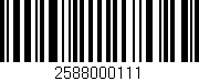 Código de barras (EAN, GTIN, SKU, ISBN): '2588000111'