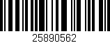 Código de barras (EAN, GTIN, SKU, ISBN): '25890562'