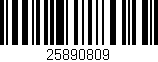 Código de barras (EAN, GTIN, SKU, ISBN): '25890809'