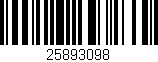 Código de barras (EAN, GTIN, SKU, ISBN): '25893098'